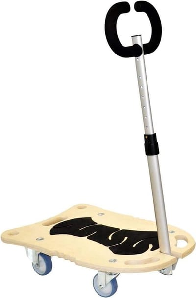 Transport Hulp - Verhuisroller Stevige - Zware Lasten Verplaatsen - Zachte Wielen Gevoelige Vloeren - 60 x 40 cm - Natuurlijk
