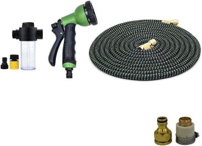 Tuinslang Uitbreidbaar - Flexibele Waterslang - Tuin Besproeien - Lekvrij Messing - 152 m - Bg