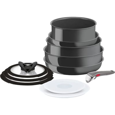 Tefal Ingenio Renew - Pannenset - 11-delig - PFAS-vrij - Keramisch - Inductie - Stapelbaar - Afneembare Handgreep