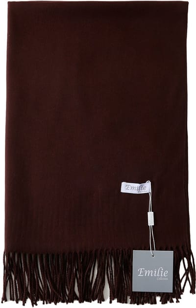 Emilie Collection - sjaal - omslagdoek - pashmina - koffiebruin - 180X60CM - 100% Gerecycled polyester