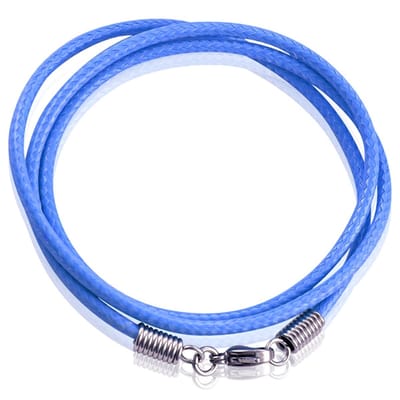 LGT Jewels waxkoord ketting Blauw- 2.5mm-55cm