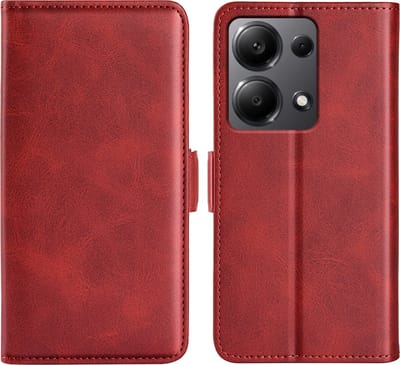 MobyDefend Hoesje - Geschikt voor Xiaomi Redmi Note 13 Pro 4G - Luxe Wallet Book Case (Sluiting Zijkant) - Rood