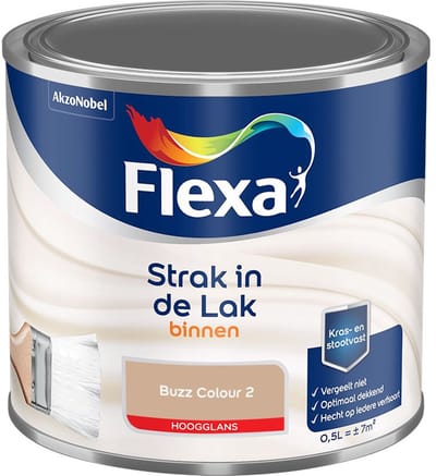 Flexa - Strak In De Lak Binnenlak Hoogglans - Buzz Colour 2 - Mengverf - 500 Ml