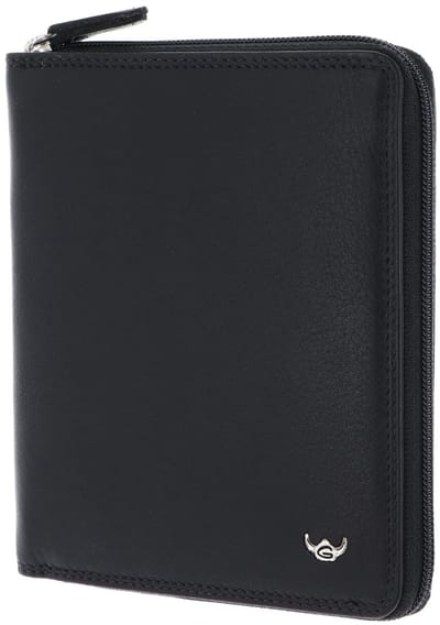 Golden Head Leren portemonnee Polo RFID Protect RV-Kombischeintasche 3302 Schwarz zwart