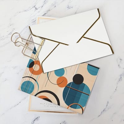 Wenskaarten Set - Kaarten Met Enveloppen - Alle Gelegenheden - Parelmoer Papier - 18 cm - Wit
