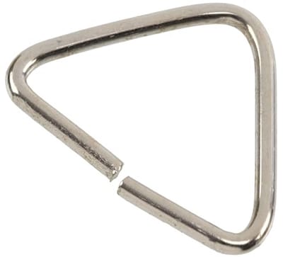 Set van 12 driehoekige niet-gelaste ringen voor DIY-projecten - Zilverkleurig, metaal