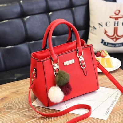 Dameshandtas Effen Kleur Eenvoudige Handtas Enkele Schouder Crossbody Tas Mode Grote Verpakking 23*14*18cm rood
