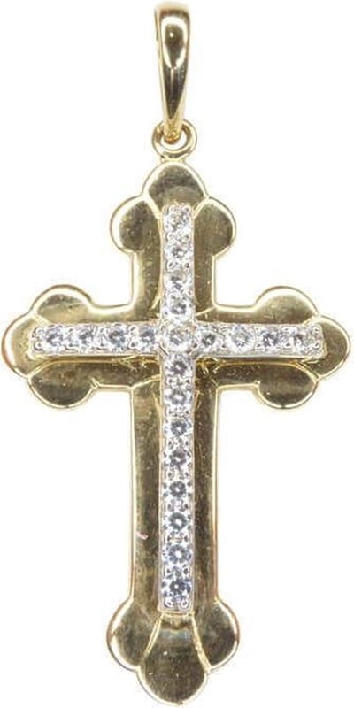 Geel gouden massieve kruis