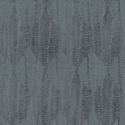 Bazaar - Luxe Bladeren - Behang - Wandbekleding - Wallpaper - Blauw - 0,53 x 10 M.