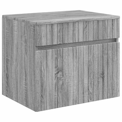 vidaXL - Wandgemonteerde - Badkamerkast - Grijs - Sonoma - 59 - x - 44,5 - x - 50 - cm