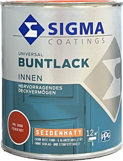 Sigma Gekleurde Lak Ral 3000 Zijdemat 750 ml