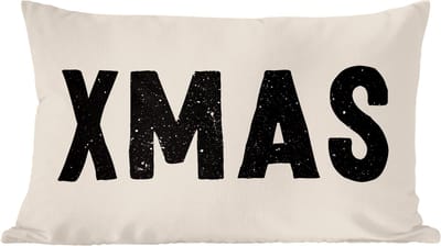 Sierkussens - Kussentjes Woonkamer - 50x30 cm - Kerst - Beige - Quotes - Xmas - Feestdagen