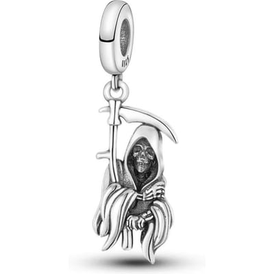 Koperen Halloween Pompoen Kar Magische Heks Geest Echte Bedel Kralen Passend voor Armbanden Sieraden DoeHetZelf Vrouwen Verjaardagscadeaus Kettingen white