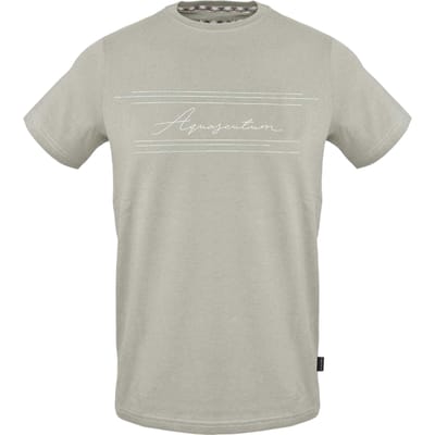 Aquascutum Unisex Logo Regular T-shirt voor volwassenen (Grijs)