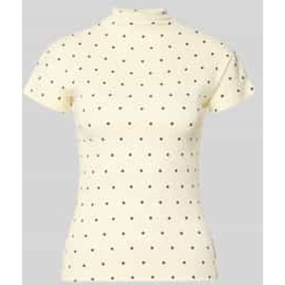 slim fit T-shirt van katoenmix