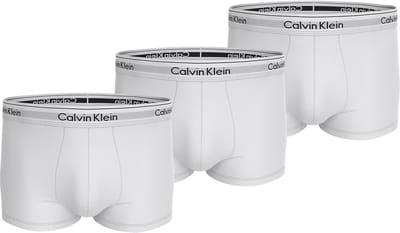 Calvin Klein Trunks (3-pack) - heren boxers normale lengte - wit