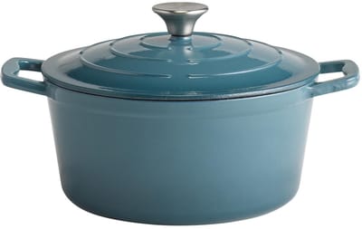 APS Dutch Oven 5 Stars - gietijzeren braadpan met deksel - turquoise - Ø 25 cm - 4 liter