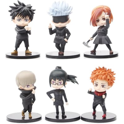 6 Stuks/set Jujutsu Kaisen Anime Figuur Gojo Satoru Yuji Itadori Figuur Poppetje Speelgoed Actiefiguur Yuji Itadori Fushiguro Model Speelgoed