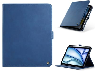 Solidenz Hoes - Geschikt voor iPad Air 11 inch (M4 / M3 / M2) en iPad Air 10.9 inch (Air 5 / Air 4) - Urban Book - Blauw