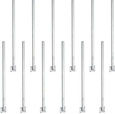 Universele Palen Set - Montage Stangen - Bevestigen Objecten - Direct Gelast - 1150 mm Lengte - Zilver
