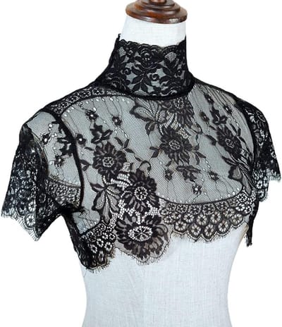 Verwijderbare neklijn met bloemenkant, sexy uitstraling, ideaal voor modebewuste vrouwen, maat M