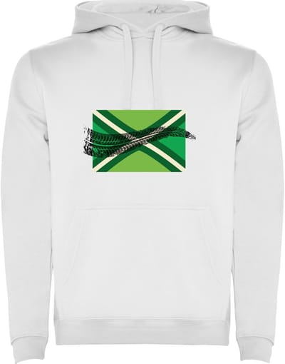 Witte hoodie Vlag Achterhoek met bandenspoor - Cross - Origineel - Strak - Maat M