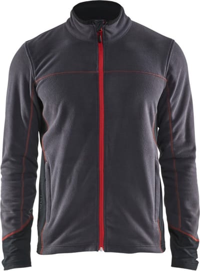 Blaklader Microfleecevest 4995-1010 - Donkergrijs/Rood - XL