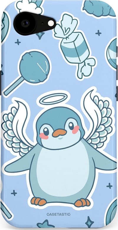 Casetastic Hoesje Geschikt voor Apple iPhone 16e Magsafe - Stijlvolle Beschermende Duo-layer Case - Pinguin vleugels