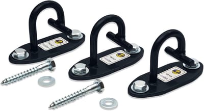 Workout Ankers - Muurbevestiging Set - Kracht Training - Eenvoudige Bevestiging - 3 Stuks - Zwart