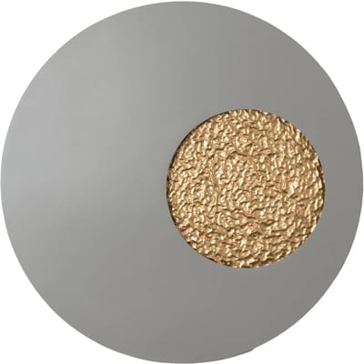 Holländer LED wandlamp Luna, grijs/goudkleurig, Ø 80 cm, ijzer