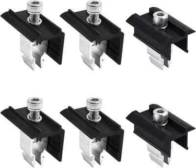 Eindklemhouder 6 stuks - Zonnepaneelhouder bevestiging - Remklauw middenklem - Eindklem 4 stuks .