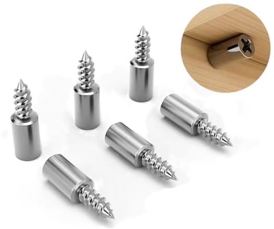 20 Stuks Sterke Plankdrager schroeven - Kastschroeven voor plank - Kastplank houder - Glasplaat houder – Planksteunnagels - Metalen plankhouder voor kastmeubilair - LOUZIR