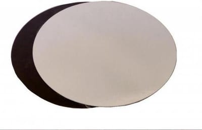 Cake board zwart/zilver 24cmx2mm - Decora