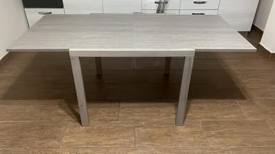 Uittrekbare Eettafel - Boektafel Klaptafel - Ruimte Maximaliseren - Eenvoudig Klapsysteem - 90x90 tot 180cm - Taupe