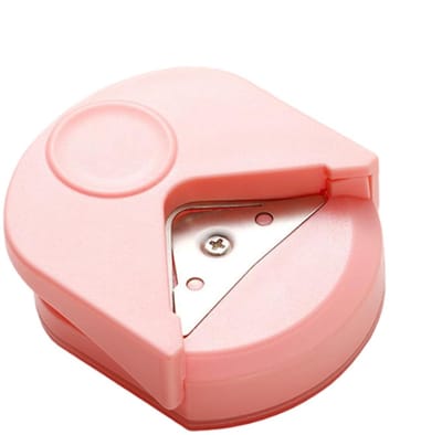 Papier Hoek Afronder - Hoeksnijder Rond - Kaarten Versieren - Geïntegreerde Afvalbak - R4mm - Roze
