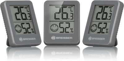 Thermometer en Hygrometer Set - Binnenklimaat Indicator voor Wandmontage en Neerzetten - 3-delige Set
