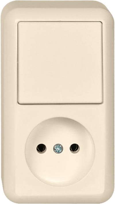 Schneider - Contura opbouw combinatie - 2-in-1 oplossing - Eenvoudige montage- crème wit (399600)