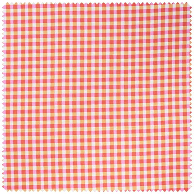 Katoenen stof "Karo Kavia Red"