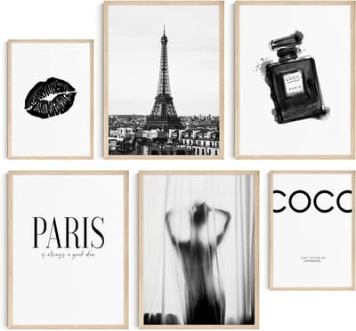 Posterset 6 stuks - Wanddecoratie set - Kamers decoreren - Ontworpen in Europa - 4x 21x30 cm - Multicolor