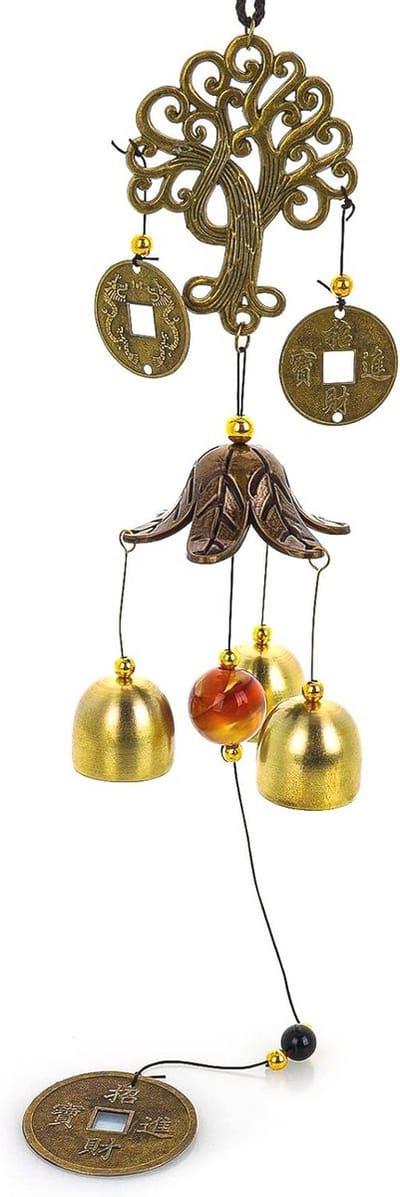 MTTProducts - Windgong - Feng Shui - Geluksbrenger - Metaal - Tuin Decoratie - Geluk - Geschikt voor Binnen en Buiten - 45cm