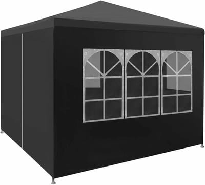 Partytent met zijwanden - Feesttent paviljoen - Buitenfeesten organiseren - UV- en waterbestendig - 3 x 3 meter - Antraciet