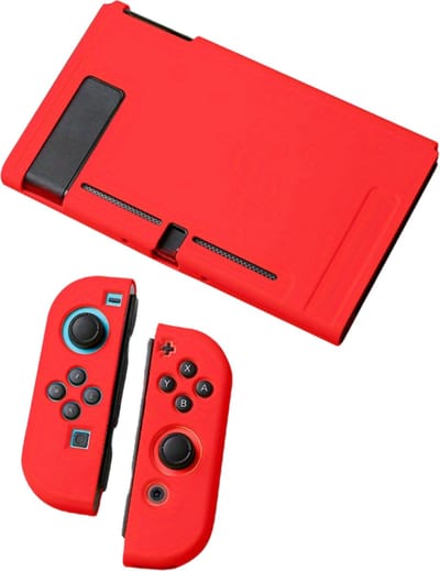 Livano Case Geschikt Voor Nintendo Switch - Hoes - Beschermhoes - TPU Antislip - Accessoires - Rood