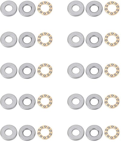 Dailygoods- Kogellager Set van 10 - Miniatuur Schuifkogellagers - Hoogwaardige Stalen Kogellagers - Duurzaam en Geluidsarm - Geschikt voor Machines - Afmetingen 10x18x5.5mm - Lager