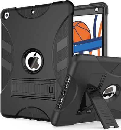 Heavy Duty Shockproof Hybride Drielaagse Hoes voor iPad 10.2" (9e/8e/7e Generatie) met Ingebouwde Stand