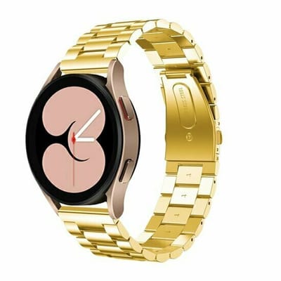 By Qubix - Stalen schakelband - Goud - geschikt voor Huawei Watch 5 - 42mm