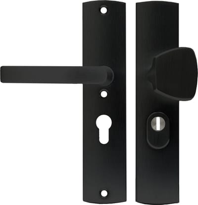 AXA Veiligheids Deurbeslag set - Curve Plus - Deurkruk Aluminium - S-knop + kruk - PC55 - Anti-kerntrek - Omkeerbaar - Geslepen F8 - SKG3