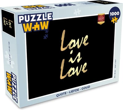 Puzzel Quote - Liefde - Goud - Legpuzzel - Puzzel 1000 stukjes volwassenen