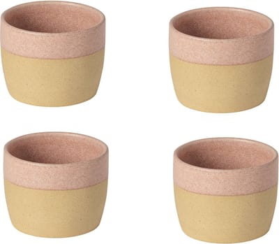 Costa Nova koffiekopje kop Arenito Mauve Roze set van 4 handgemaakt in Portugal 20 CL H 6.6 CM