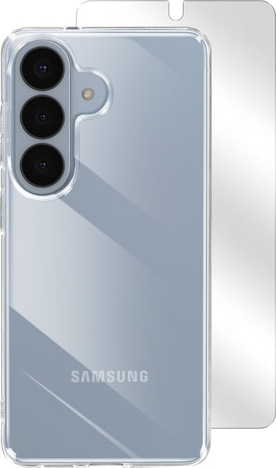 Mayaxess, Hoesje Geschikt voor Samsung Galaxy S26 met Gehard Glas Schermbeschermer, Transparant