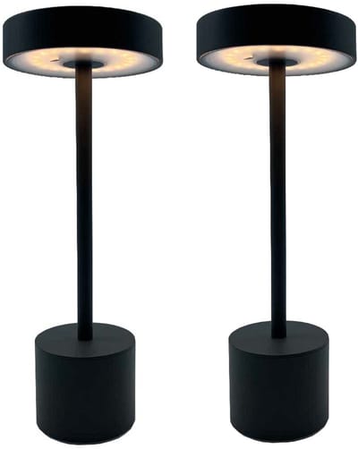Set van 2 draadloze tafellampen H30CM ROBY